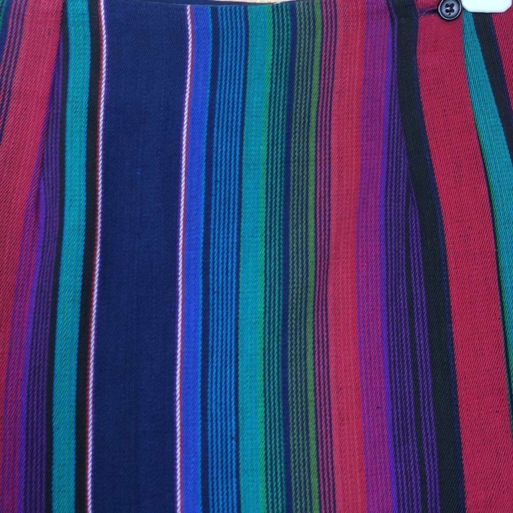 Basic Editions Midi Wrap Skirt  Southwest Stripe